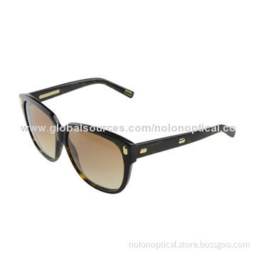 Acetate Unisex Sunglasses with Metal Trim, Customized Logos Accepted, OEM/ODM Welcomed